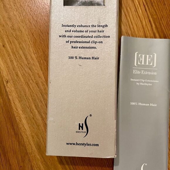 EUC EE Elite Extension HerStyler Instant Clip Hair Extensions 100% Human Hair - Picture 4 of 5